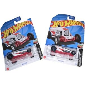 New lot of doubles 2021 HOT WHEELS SUPER CUSTOM-‎ MAX Steel Red White